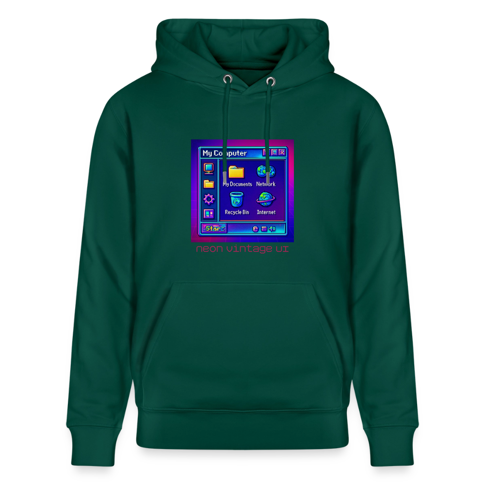 Organic Hoody - Retro Desktop - forest