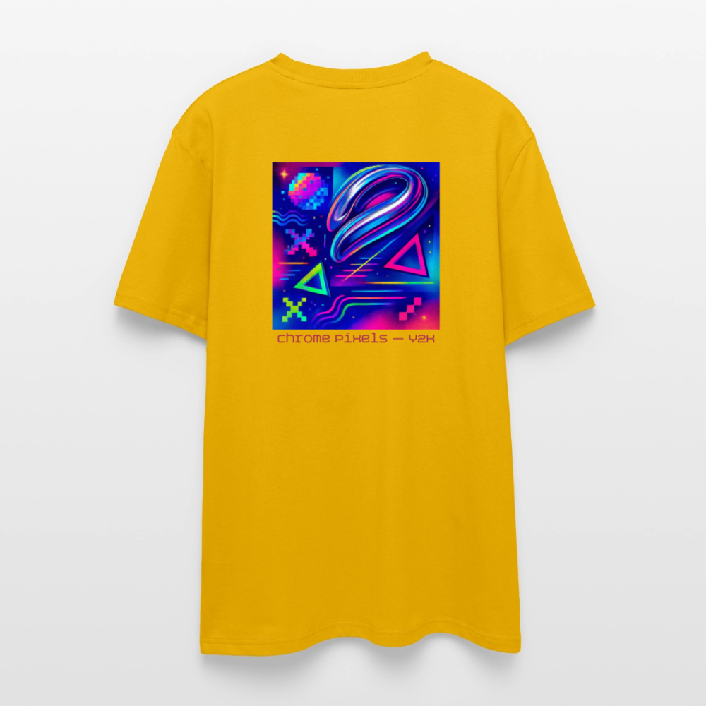 Organic T-Shirt - Neon Geometrics - spectra yellow