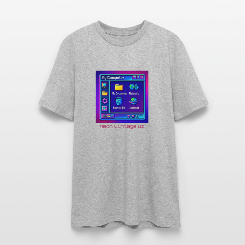 Organic T-Shirt - Retro Desktop - heather grey
