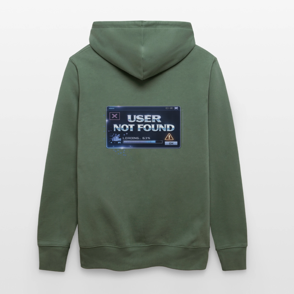 Organic Hoody - User Not Found - cypress green