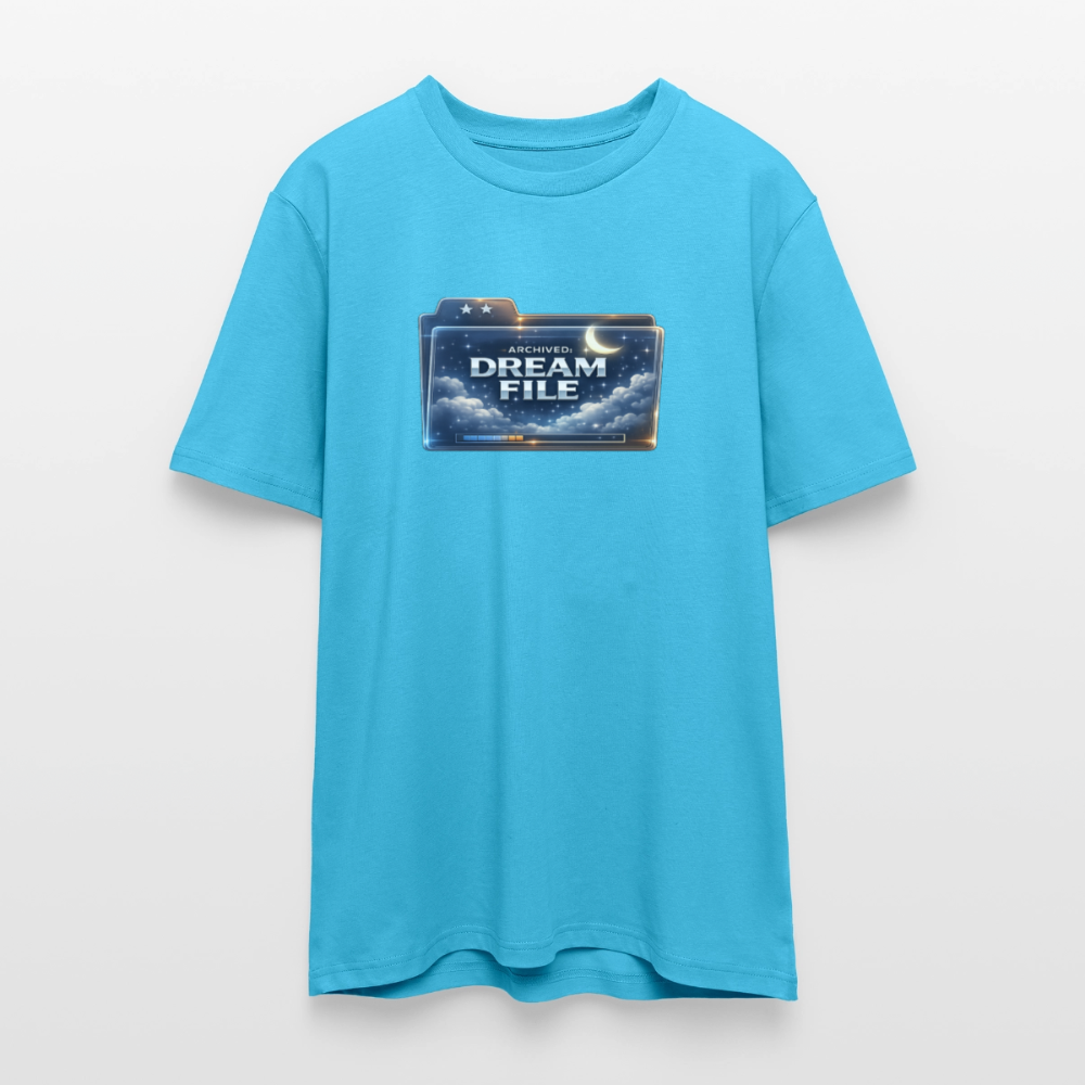 Organic T-Shirt - Archived Dream File - aqua blue