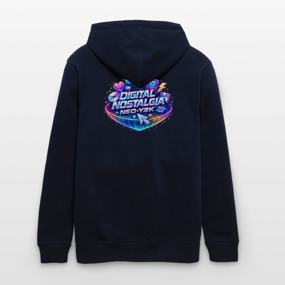 Organic Hoody - Neo Y2K Revival - navy