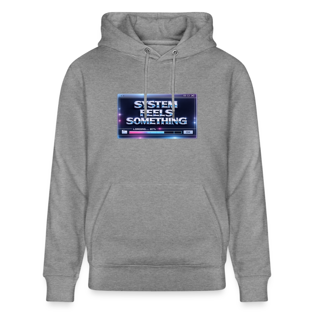 Organic Hoody - Sentience Loading Now - slub heather grey