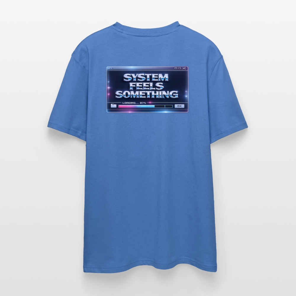 Organic T-Shirt - Sentience Loading Now - mindful blue