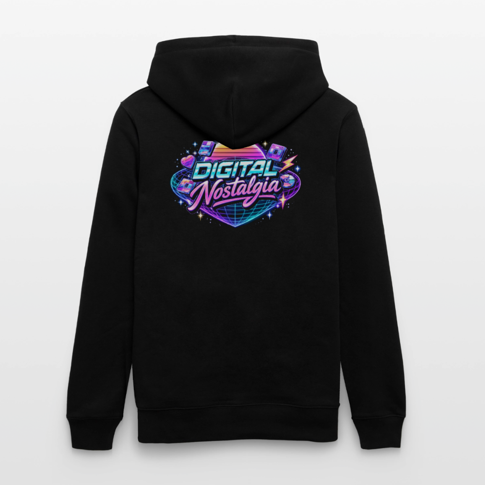 Organic Hoody - Retro Future Wave - black