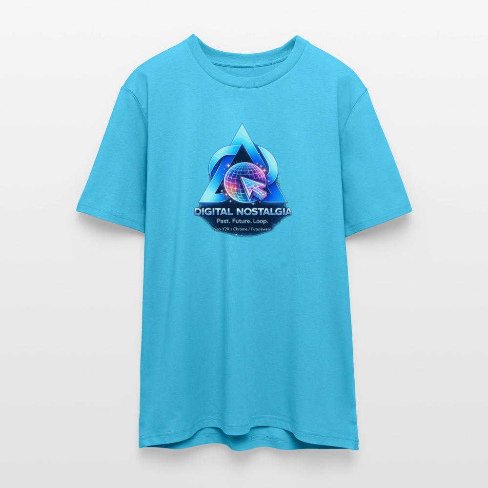 Organic T-Shirt - Eternal Quantum Era - aqua blue
