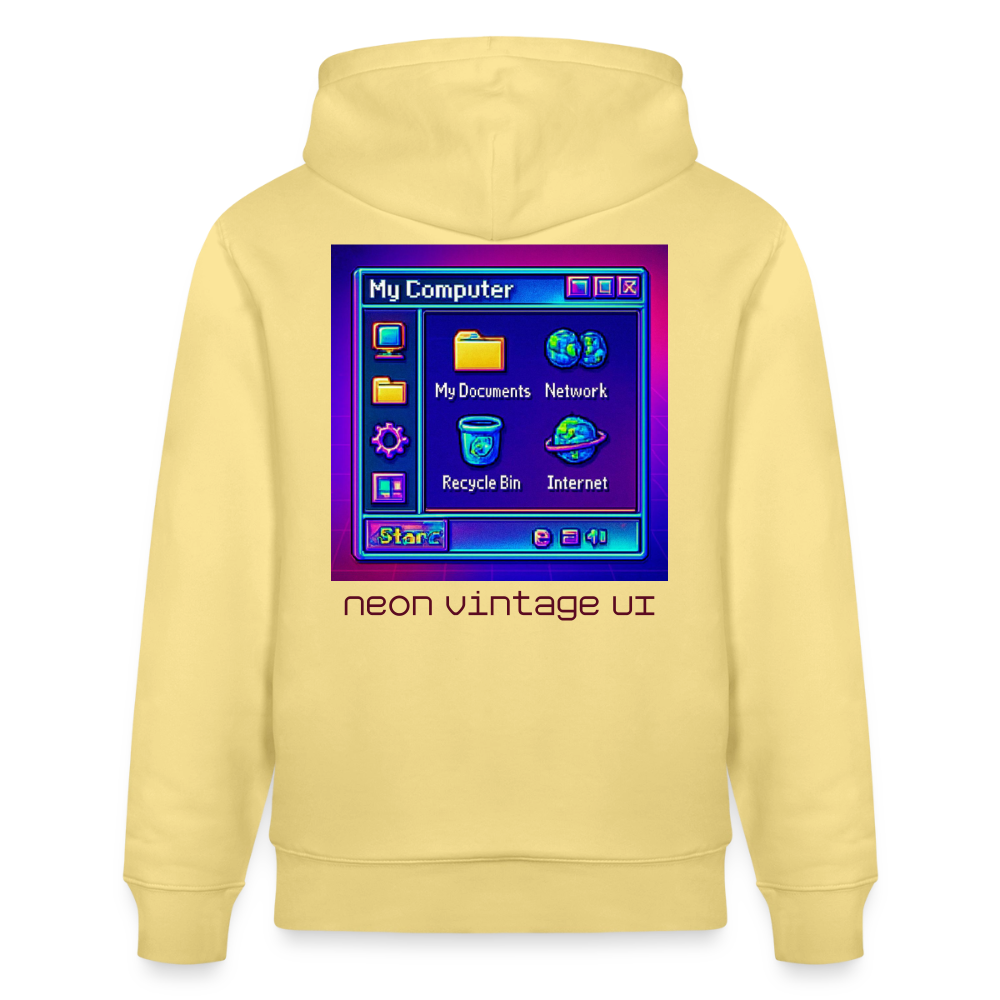 Organic Hoody - Retro Desktop - viva yellow 