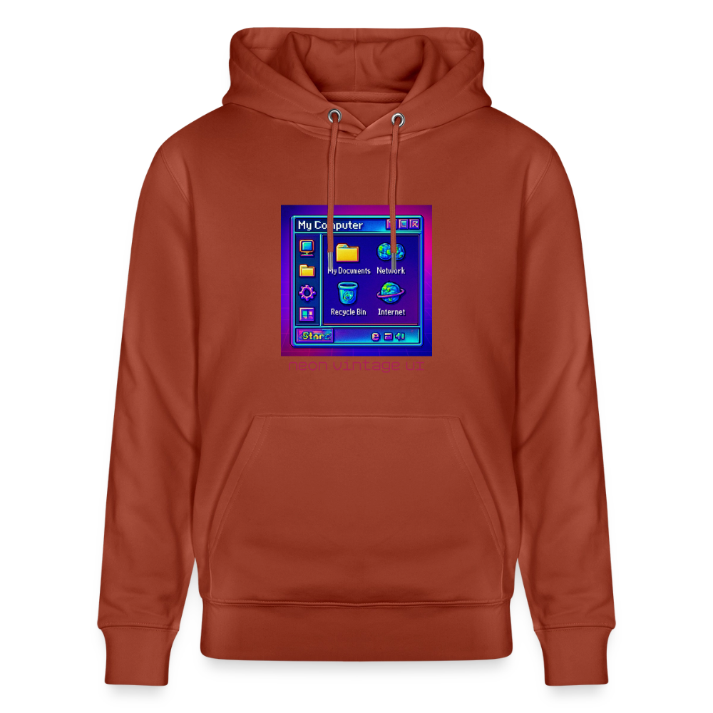 Organic Hoody - Retro Desktop - heritage brown