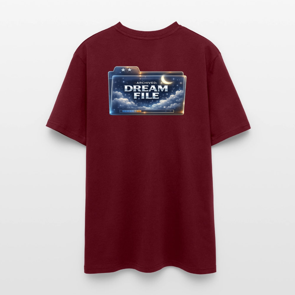 Organic T-Shirt - Archived Dream File - burgundy