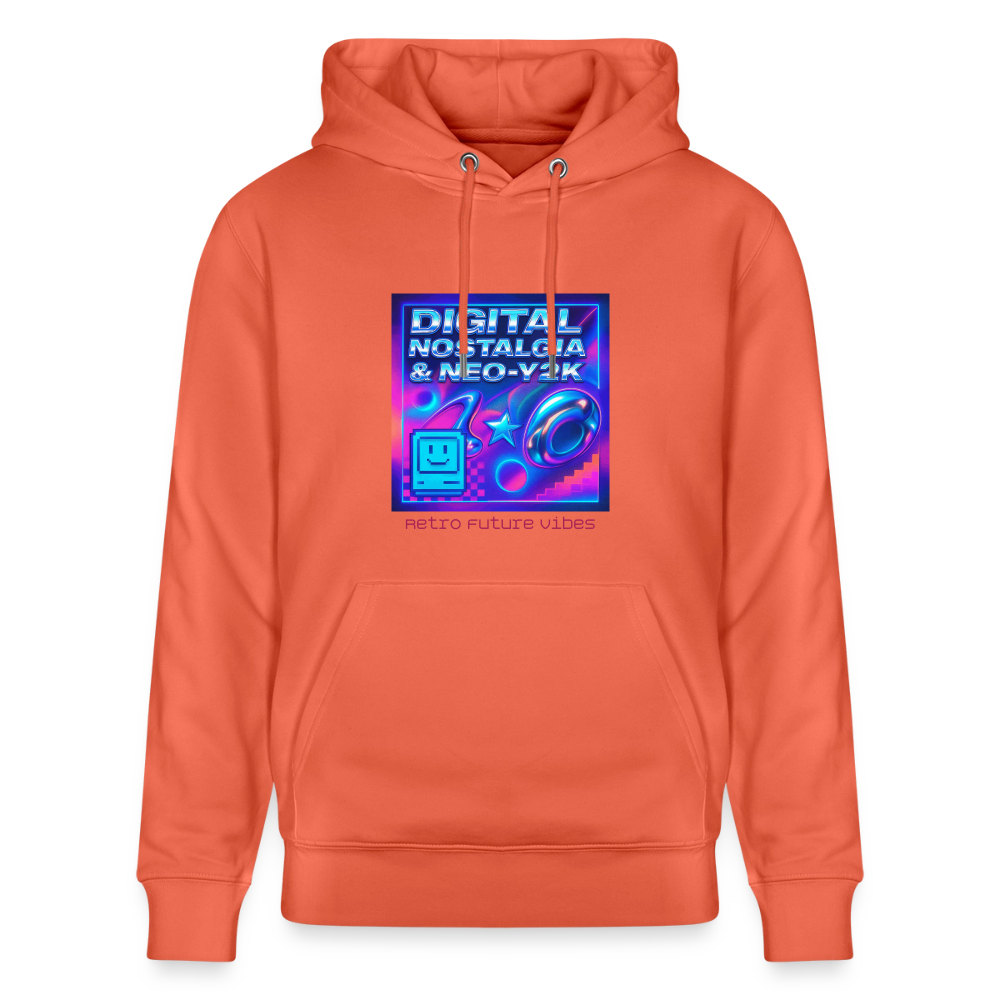 Organic Hoody - Digital Nostalgia - light red