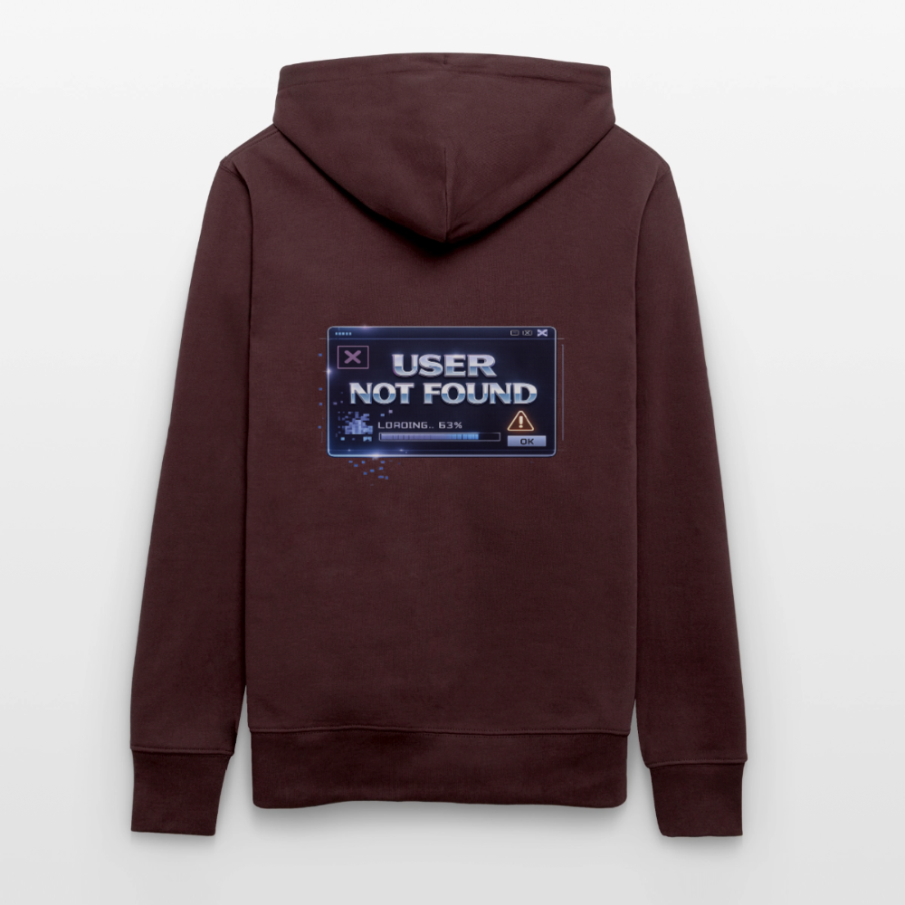 Organic Hoody - User Not Found - maroon