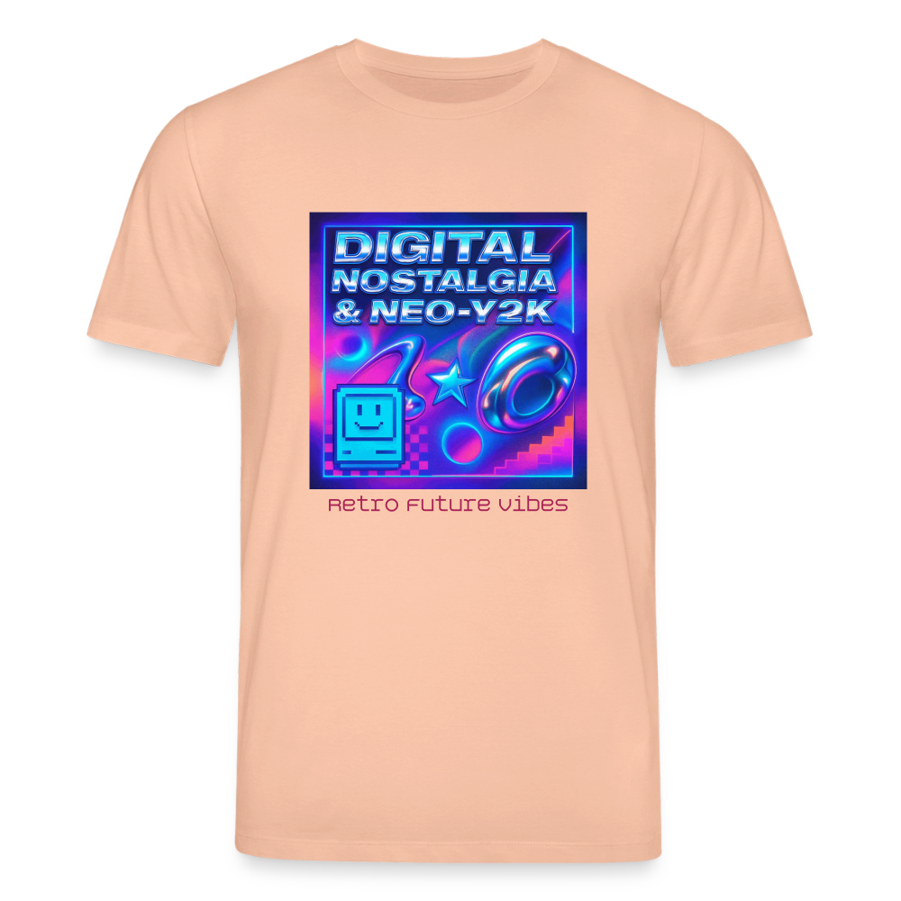 Organic T-Shirt - Digital Nostalgia - peach