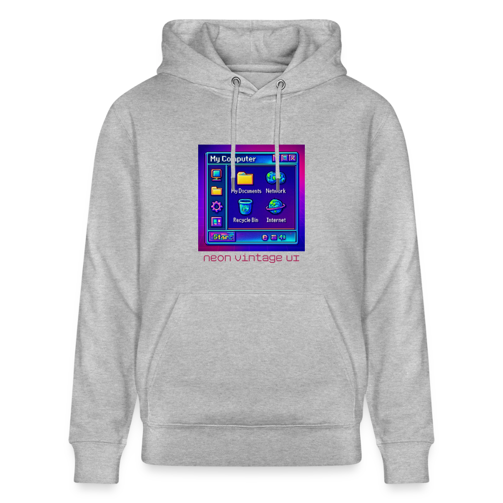 Organic Hoody - Retro Desktop - heather grey