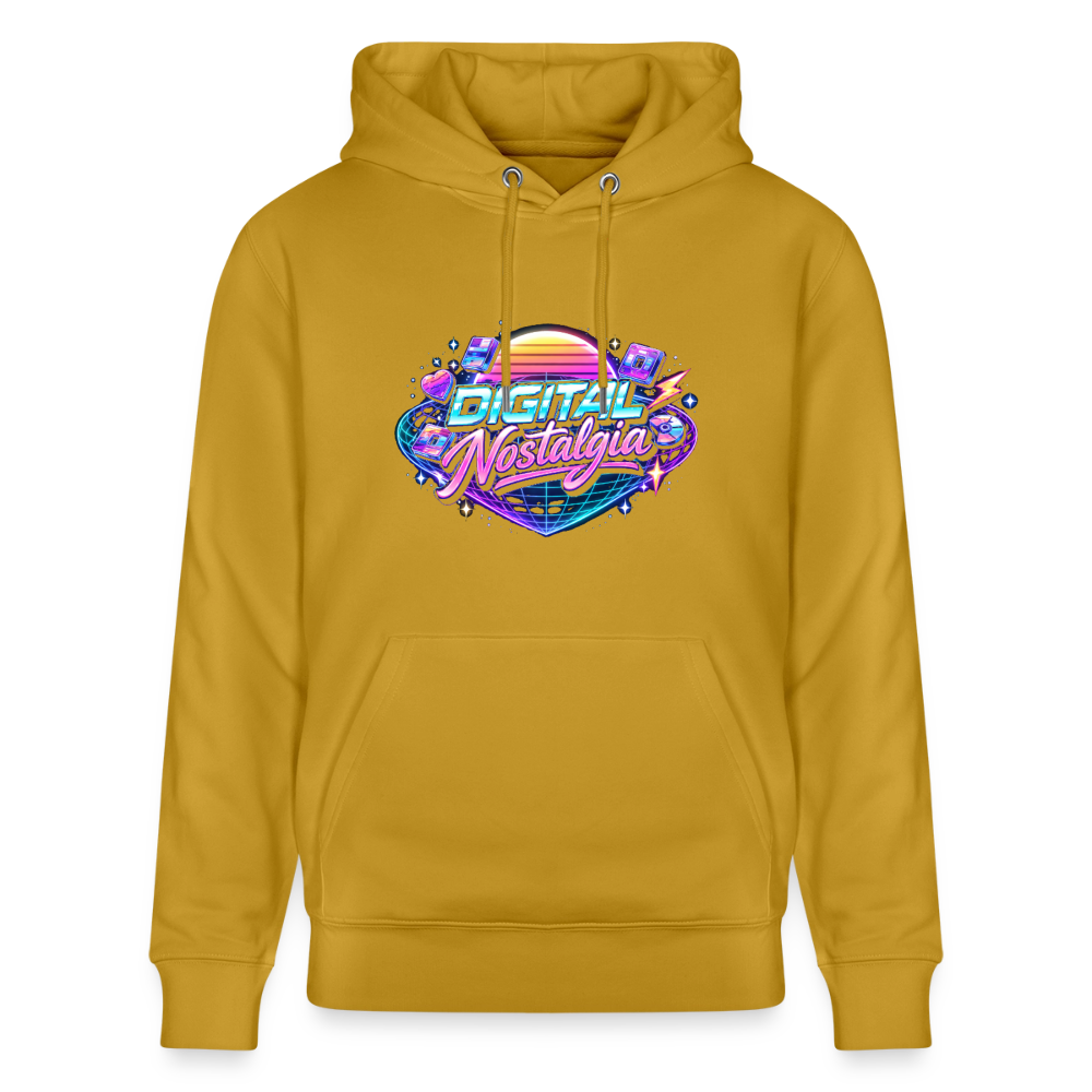 Organic Hoody - Retro Future Wave - ochre