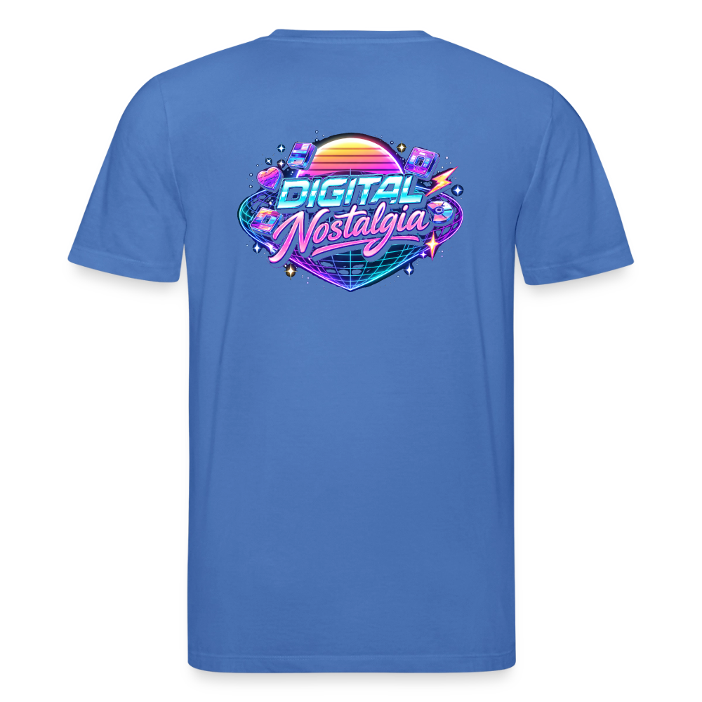 Organic T-Shirt - Retro Future Wave - mindful blue