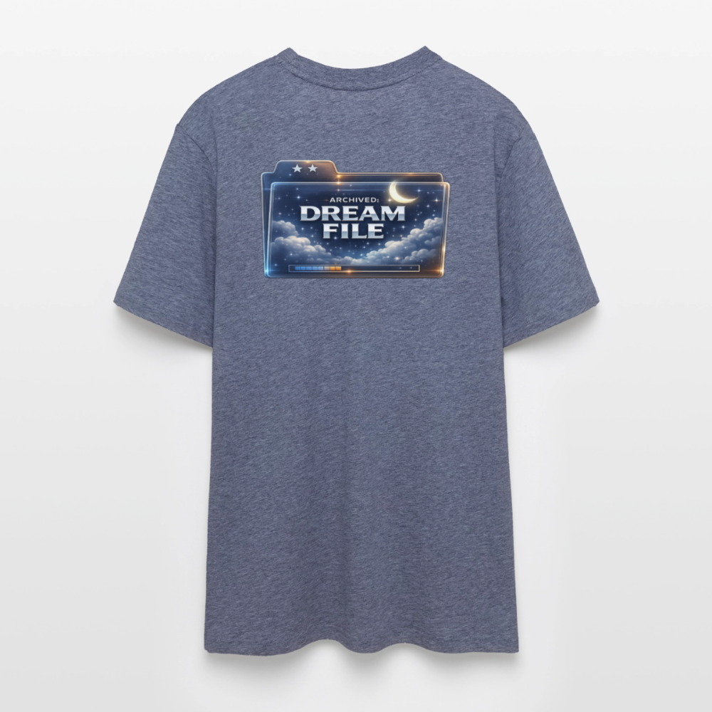 Organic T-Shirt - Archived Dream File - dark heather blue