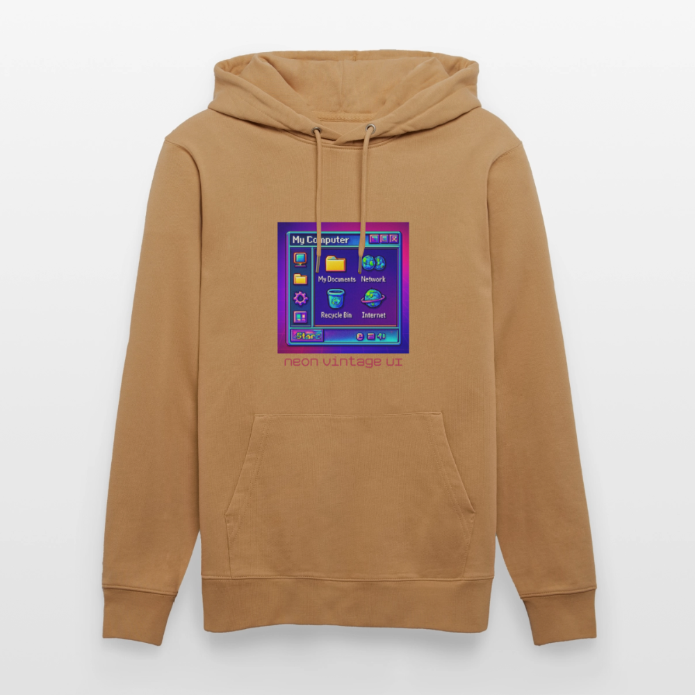 Organic Hoody - Retro Desktop - latte