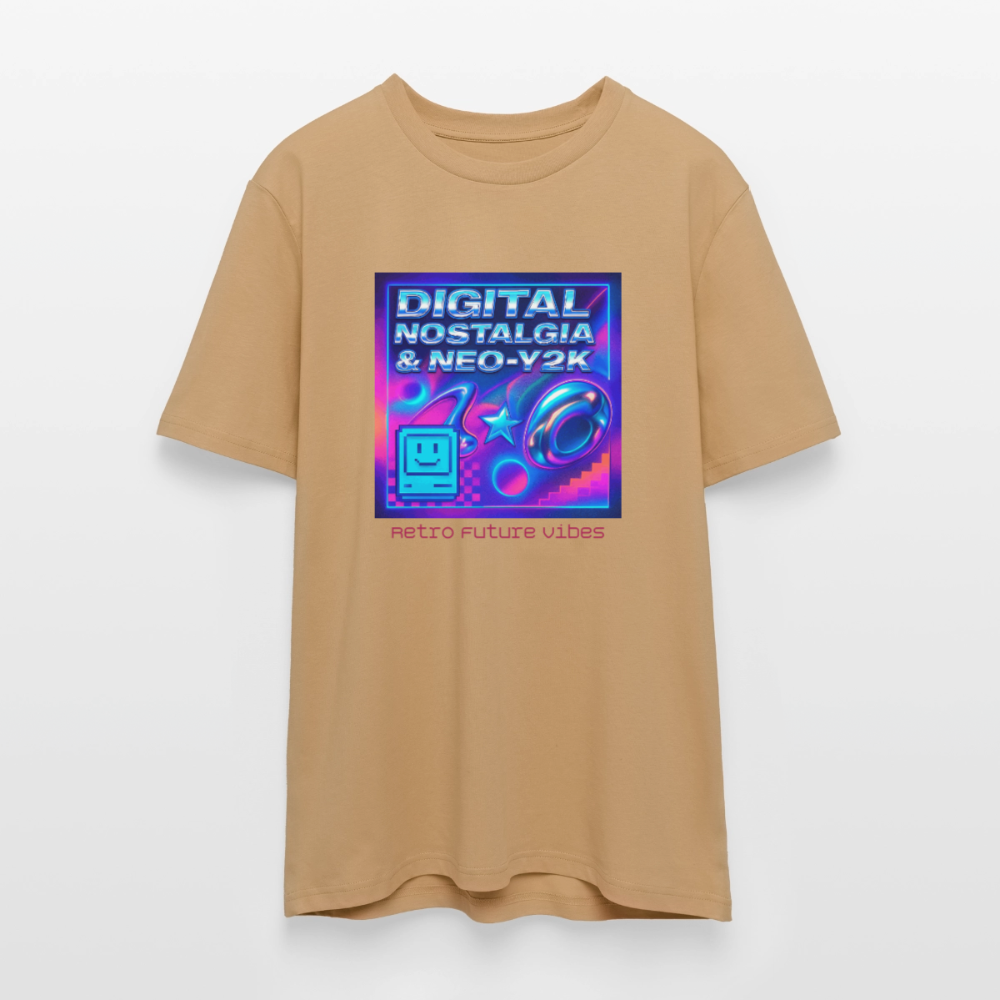 Organic T-Shirt - Digital Nostalgia - caramel 