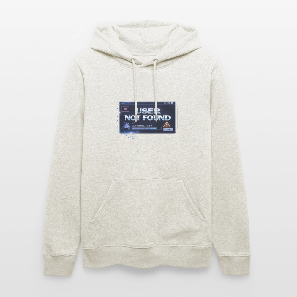 Organic Hoody - User Not Found - heather oatmeal