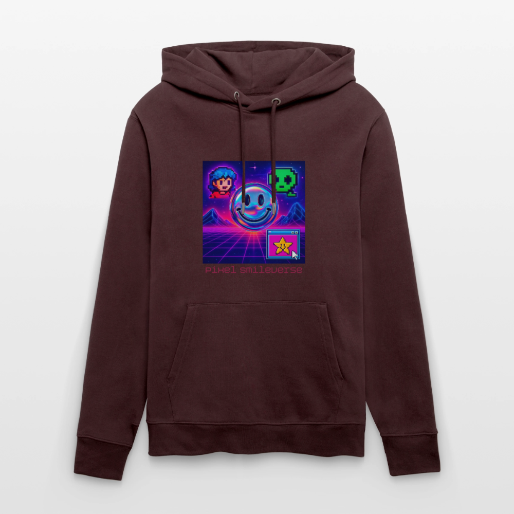 Organic Hoody - Retro Arcade Dream - maroon
