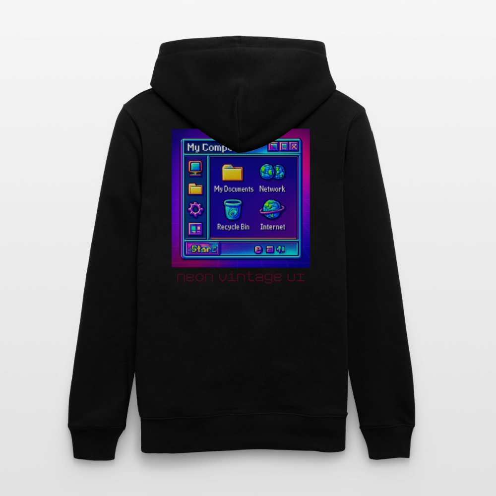 Organic Hoody - Retro Desktop - black