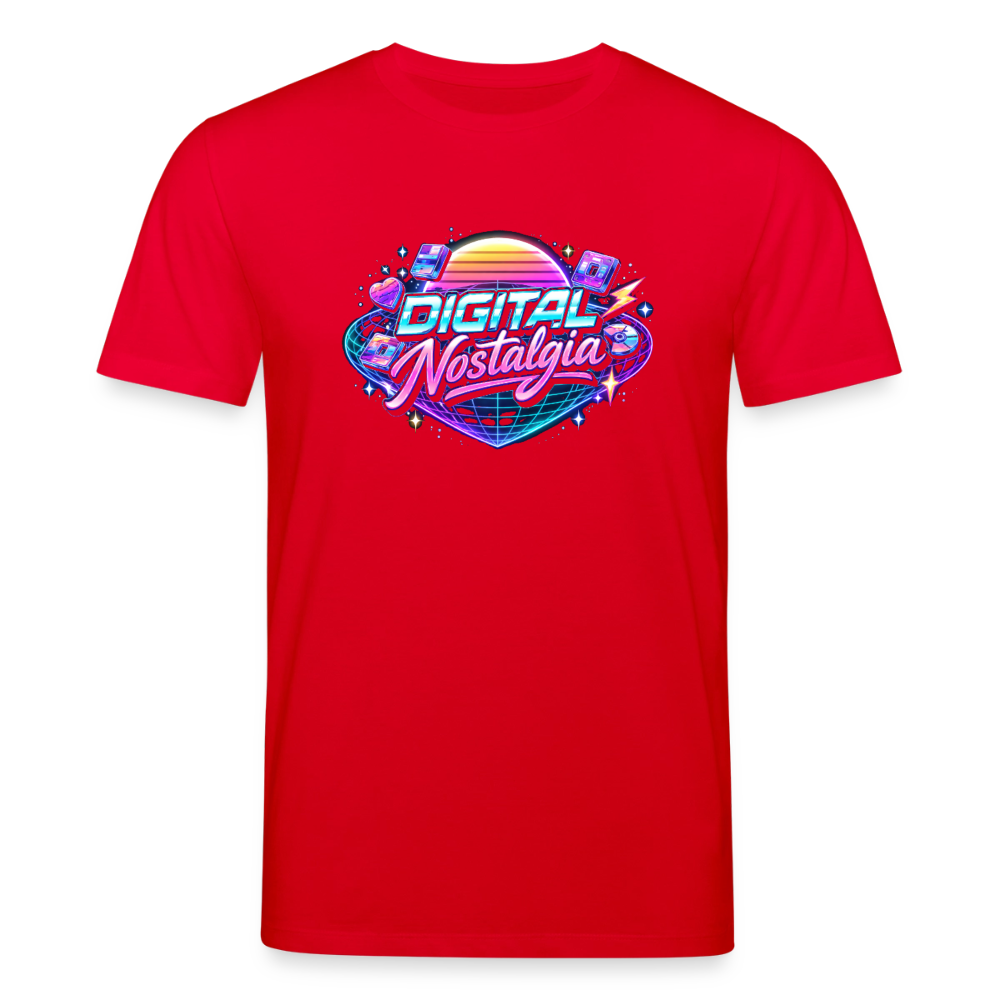 Organic T-Shirt - Retro Future Wave - red