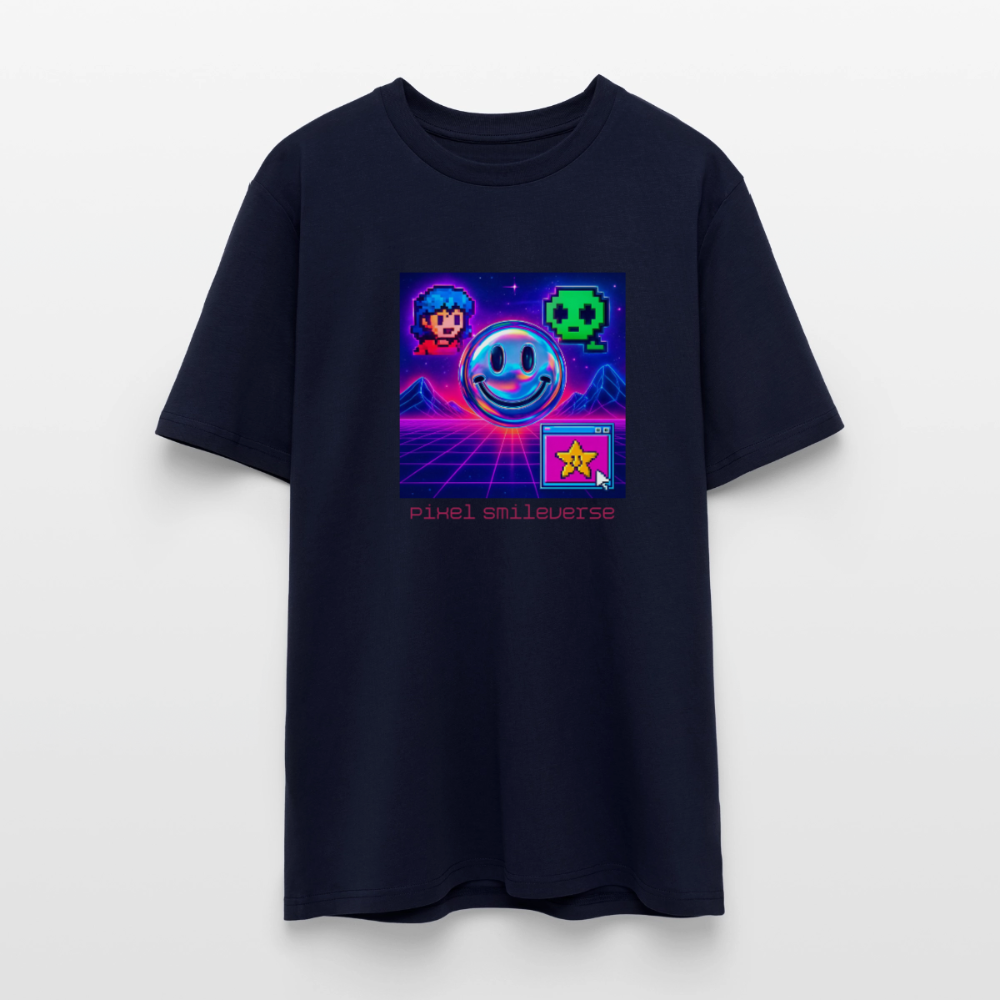 Organic T-Shirt - Retro Arcade Dream - navy
