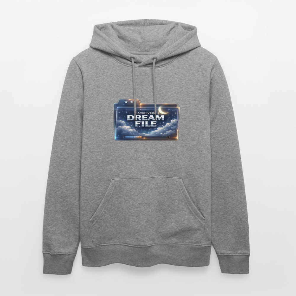 Organic Hoody - Archived Dream File - slub heather grey