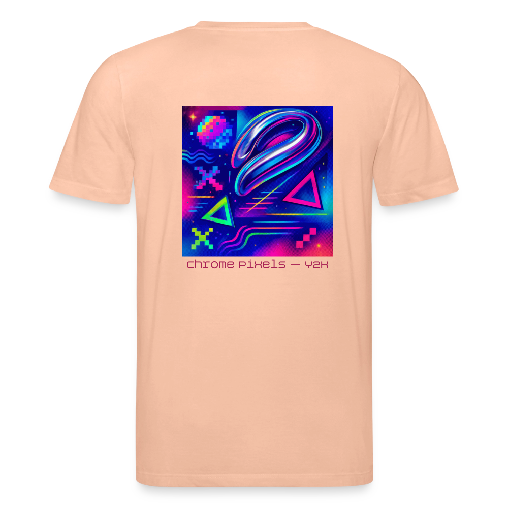 Organic T-Shirt - Neon Geometrics - peach