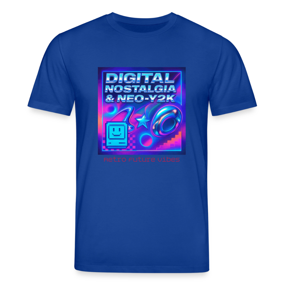 Organic T-Shirt - Digital Nostalgia - majorelle blue