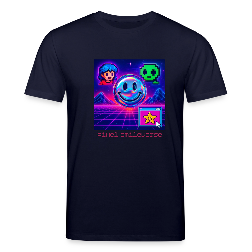 Organic T-Shirt - Retro Arcade Dream - navy
