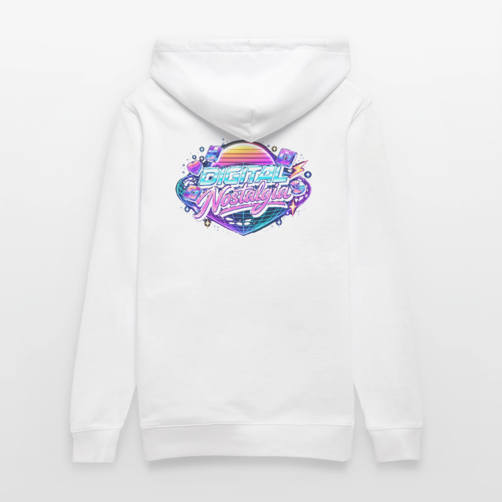 Organic Hoody - Retro Future Wave - white