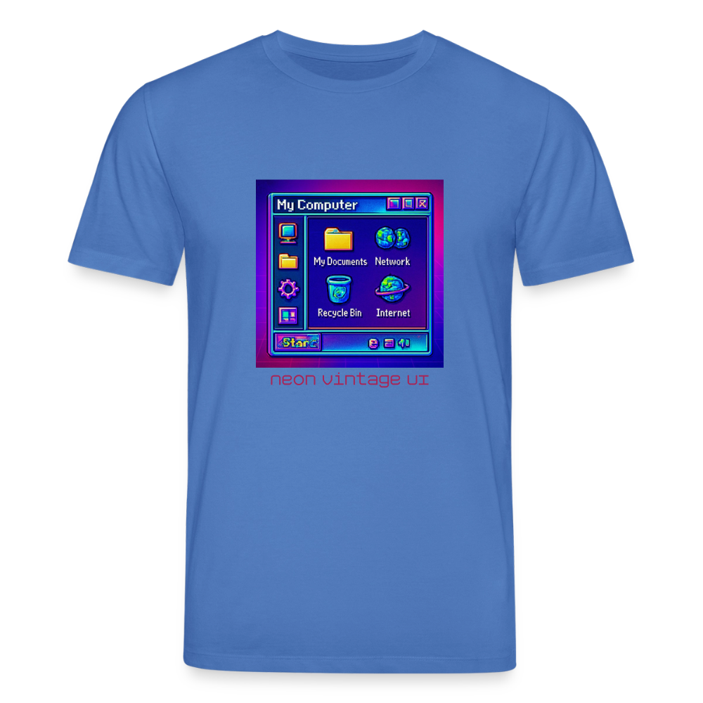 Organic T-Shirt - Retro Desktop - mindful blue