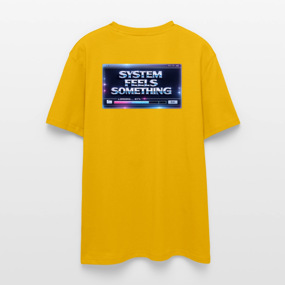 Organic T-Shirt - Sentience Loading Now - spectra yellow