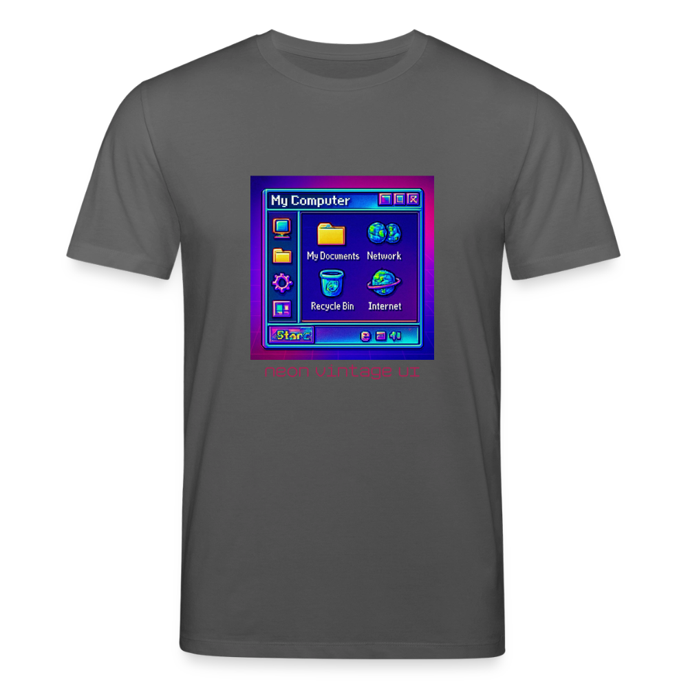 Organic T-Shirt - Retro Desktop - anthracite