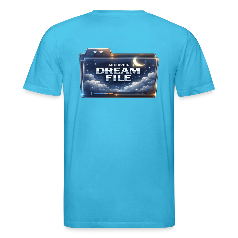 Organic T-Shirt - Archived Dream File - aqua blue