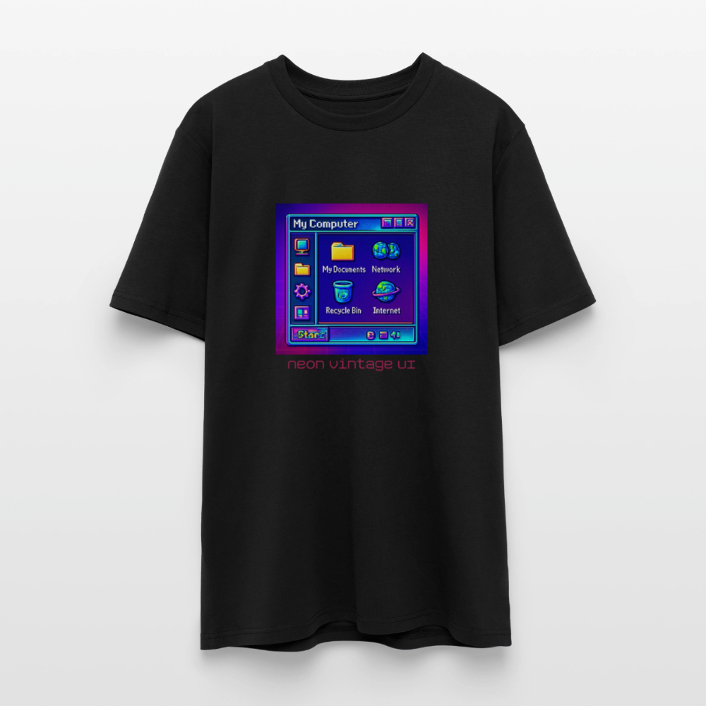 Organic T-Shirt - Retro Desktop - black