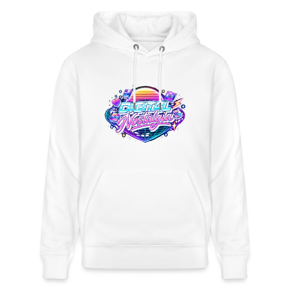 Organic Hoody - Retro Future Wave - white