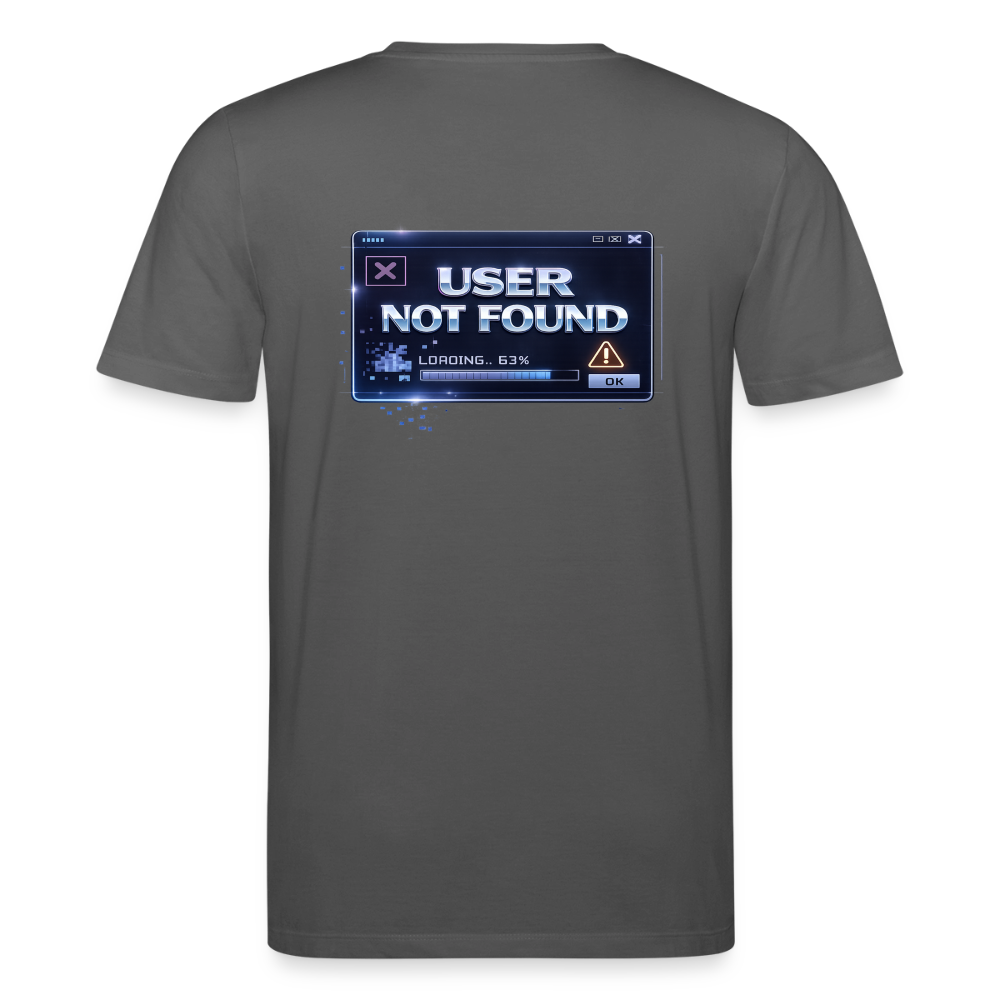 Organic T-Shirt - User Not Found - anthracite