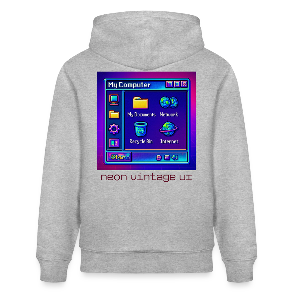 Organic Hoody - Retro Desktop - heather grey