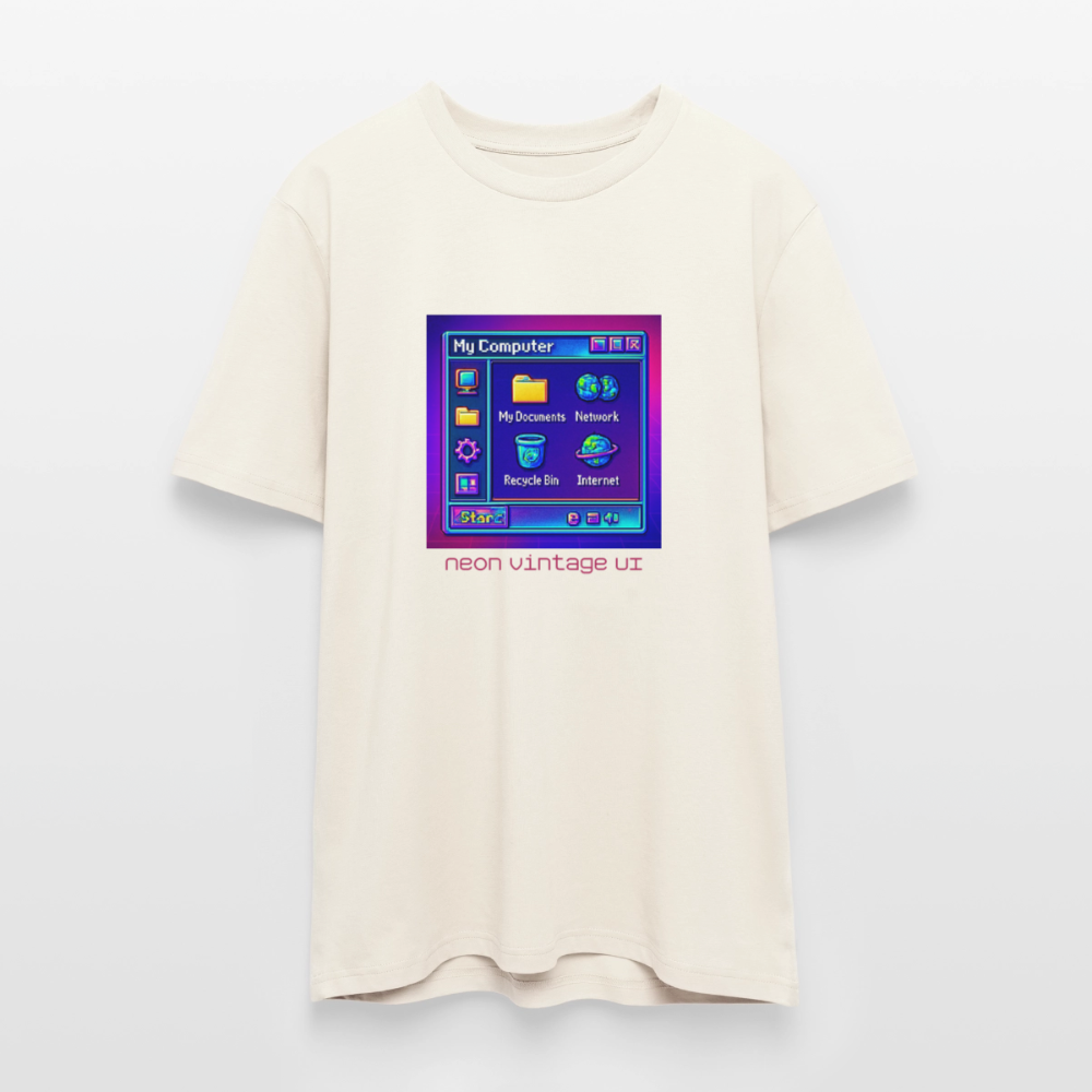 Organic T-Shirt - Retro Desktop - natural white