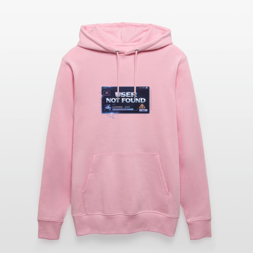 Organic Hoody - User Not Found - cotton pink