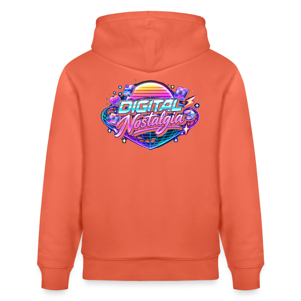 Organic Hoody - Retro Future Wave - light red