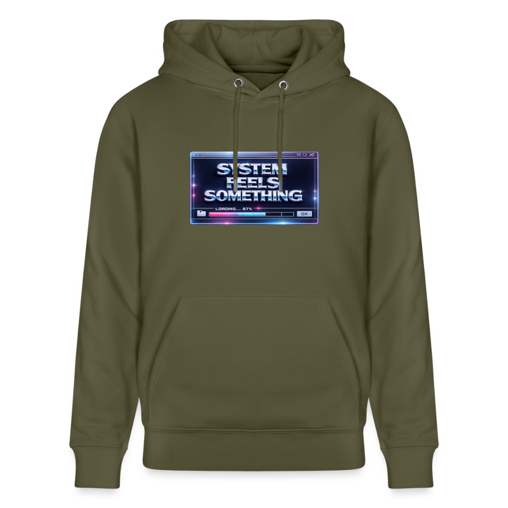 Organic Hoody - Sentience Loading Now - khaki green