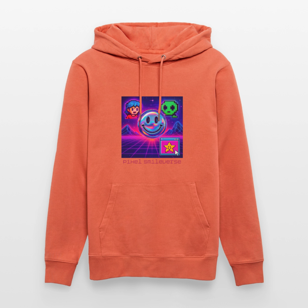 Organic Hoody - Retro Arcade Dream - light red
