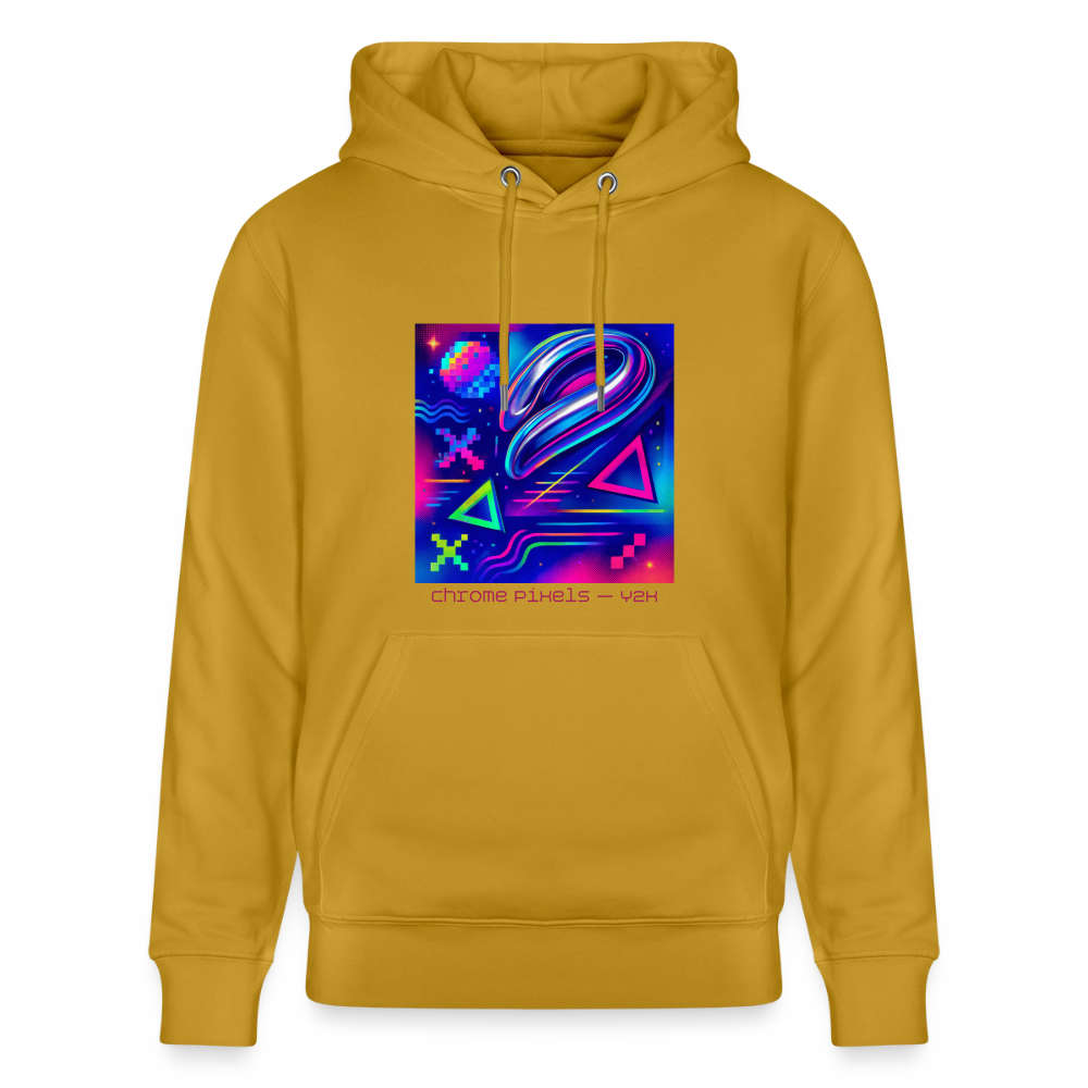 Organic Hoody - Neon Geometrics - ochre