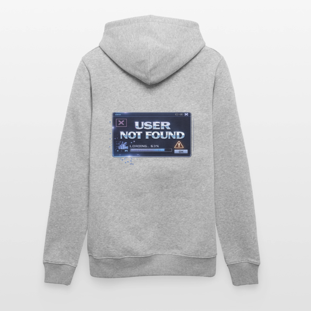 Organic Hoody - User Not Found - heather grey