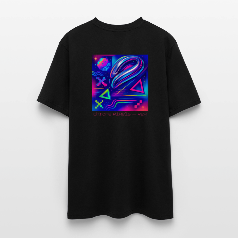 Organic T-Shirt - Neon Geometrics - black