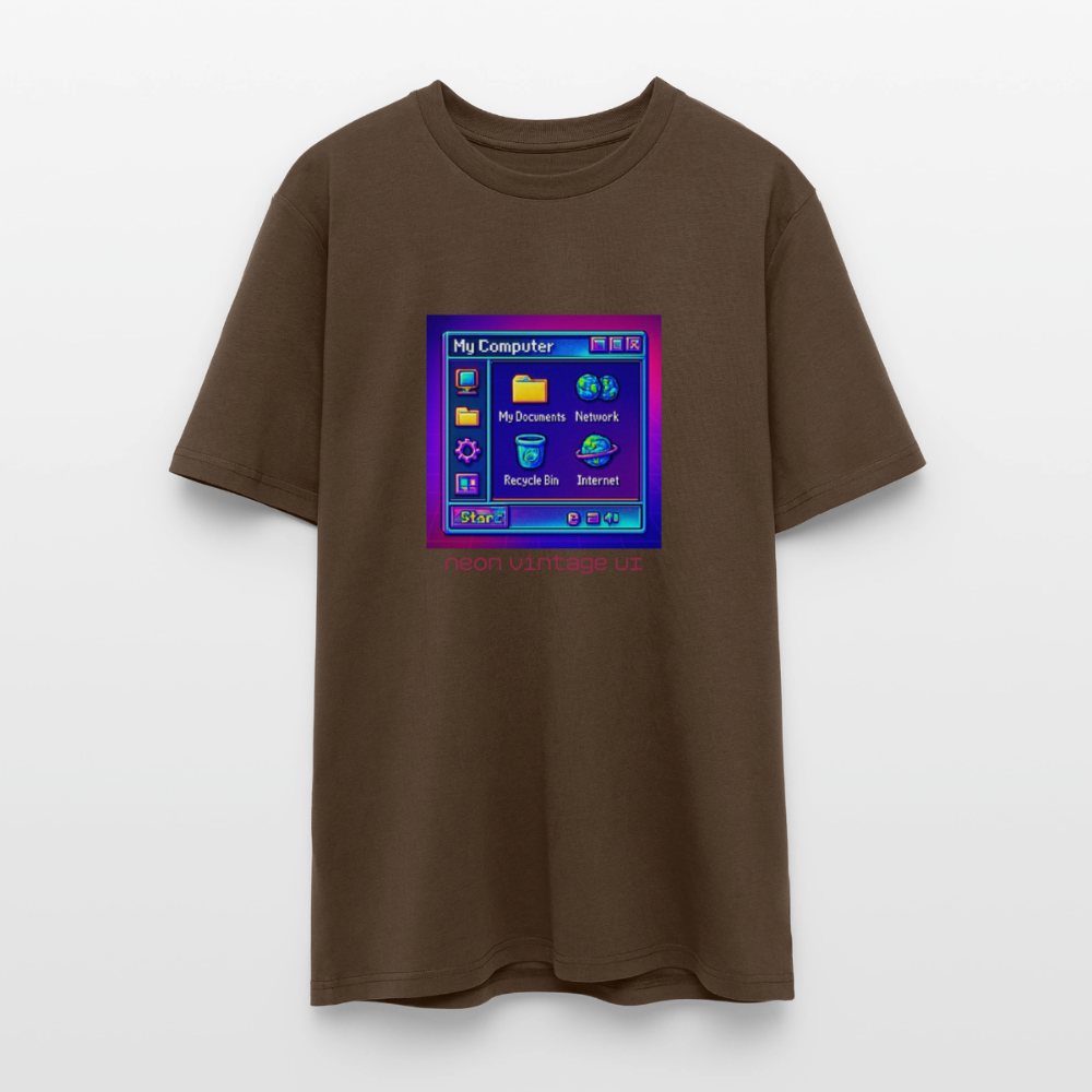 Organic T-Shirt - Retro Desktop - mocha