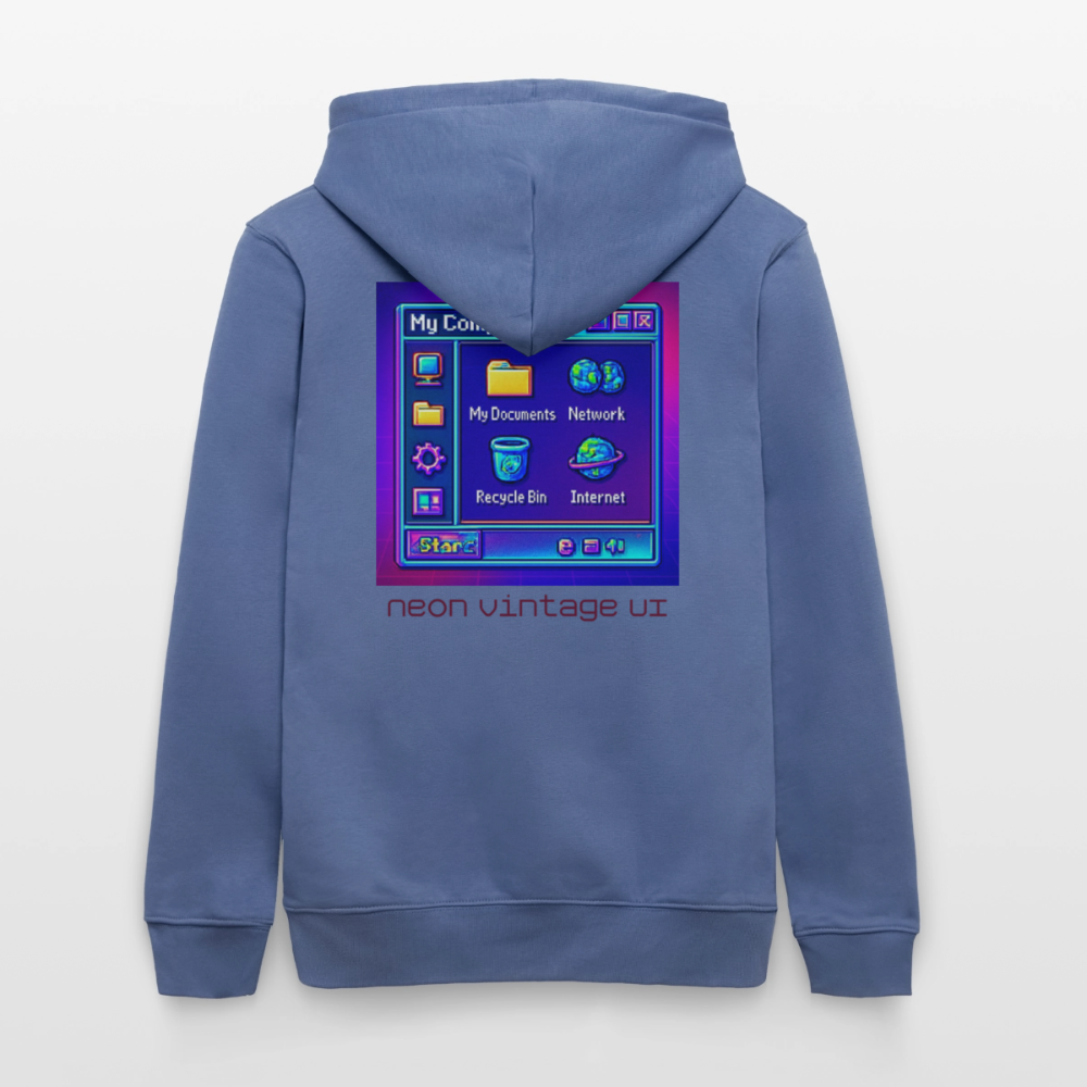Organic Hoody - Retro Desktop - bright blue